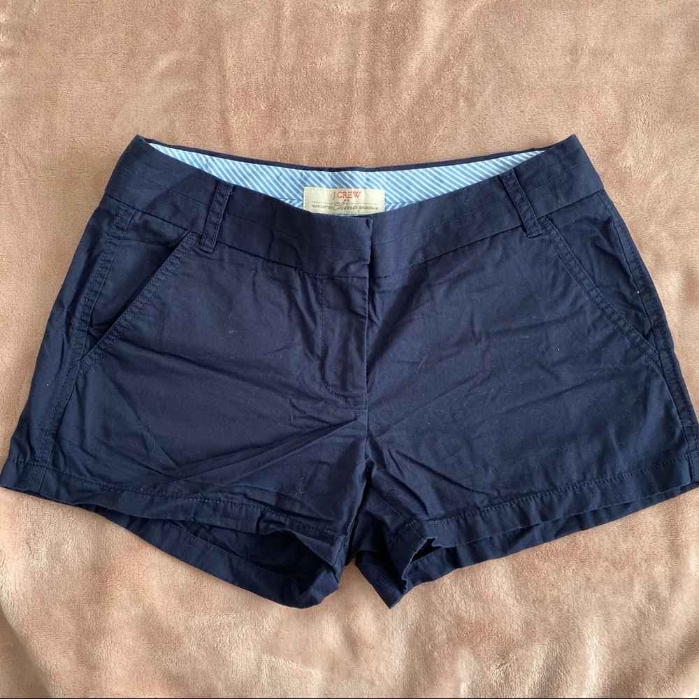 JCREW | Broken In Cotton Chino Shorts Blue Size 0